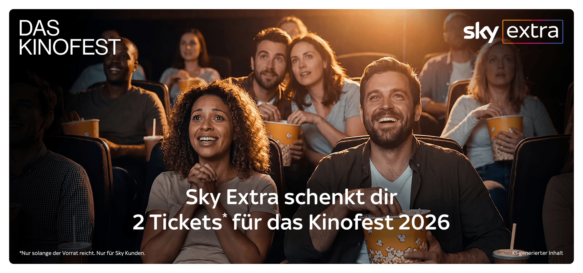 Sky Extra schenkt dir 2 Tickets für das Kinofest 2026